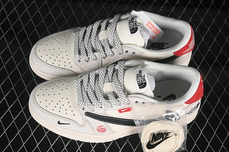 All categories Air Jordan Jordan series basketball shoes Air Jordan 1 Low High-end customized low-top sneakers Travis Scott x Fragment Design x Air Jordan 1 Low OG SP AJ1 North Face co-branded double black hook low-top cultural casual sneakers YX5066-308